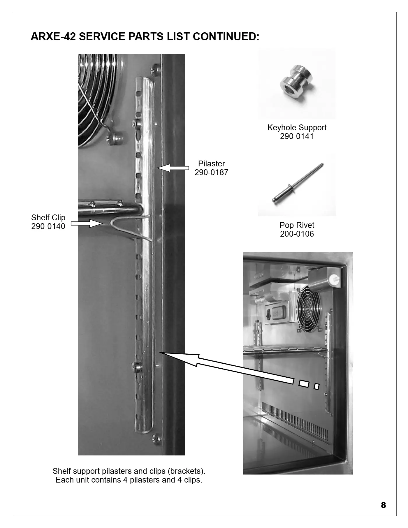 ARXE-42 Refrigerator Parts page 5 parts diagram