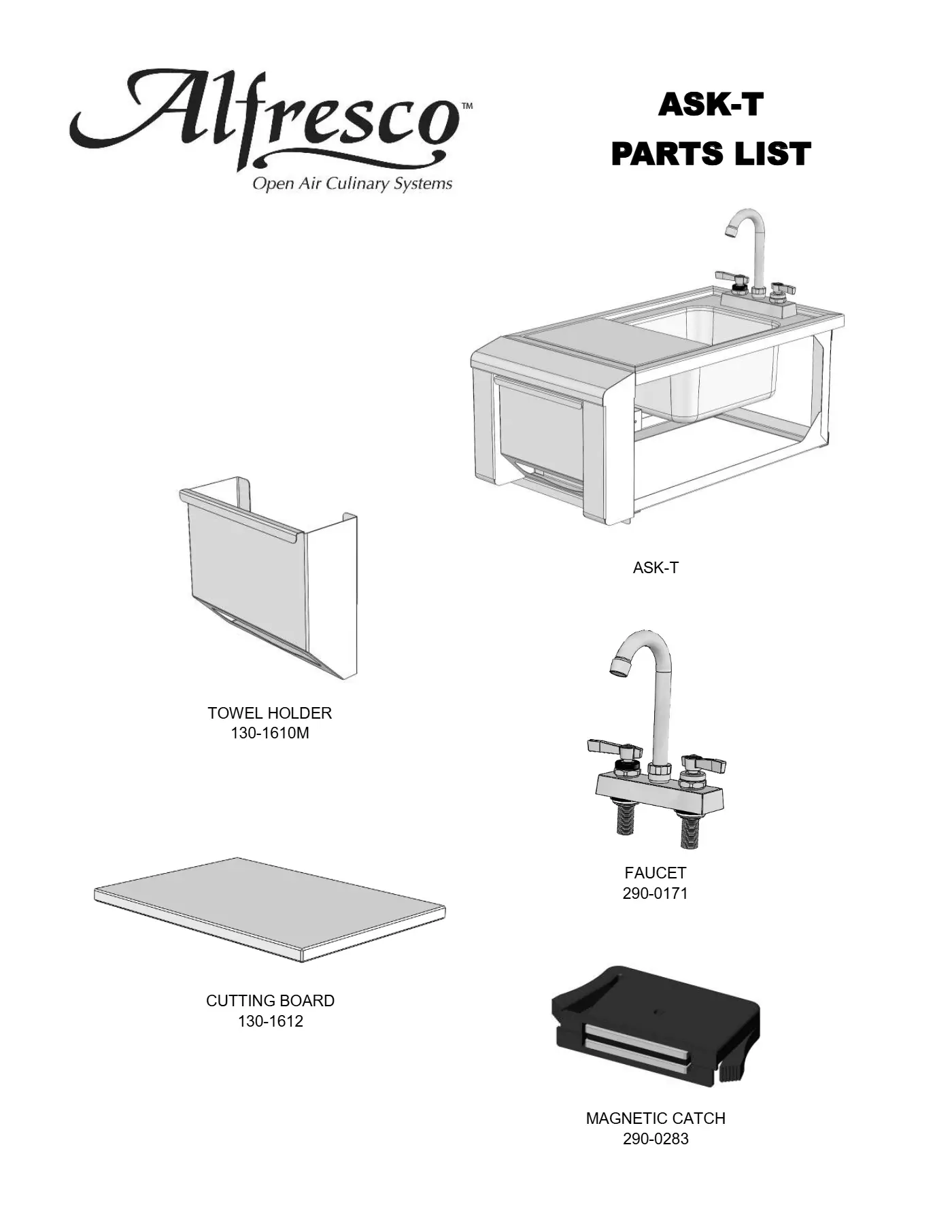 ASK-T Sink Parts parts diagram