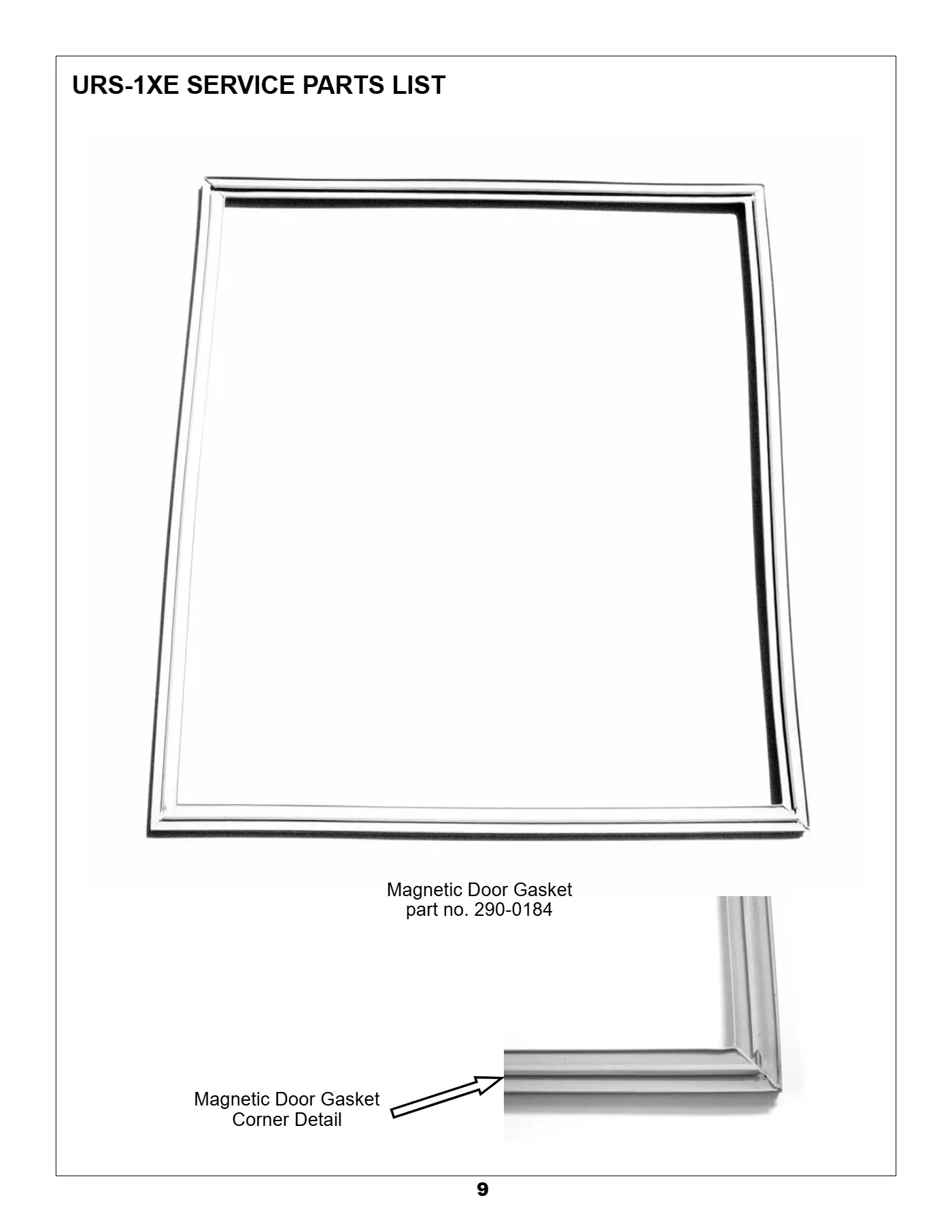 URS-1XE Refrigerator Parts page 6 parts diagram