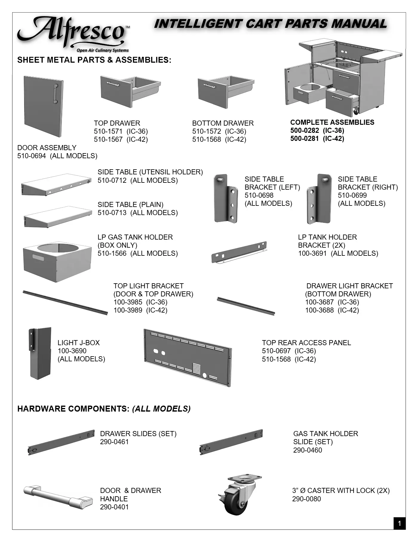 IC Carts for AIPG Parts page 1 parts diagram
