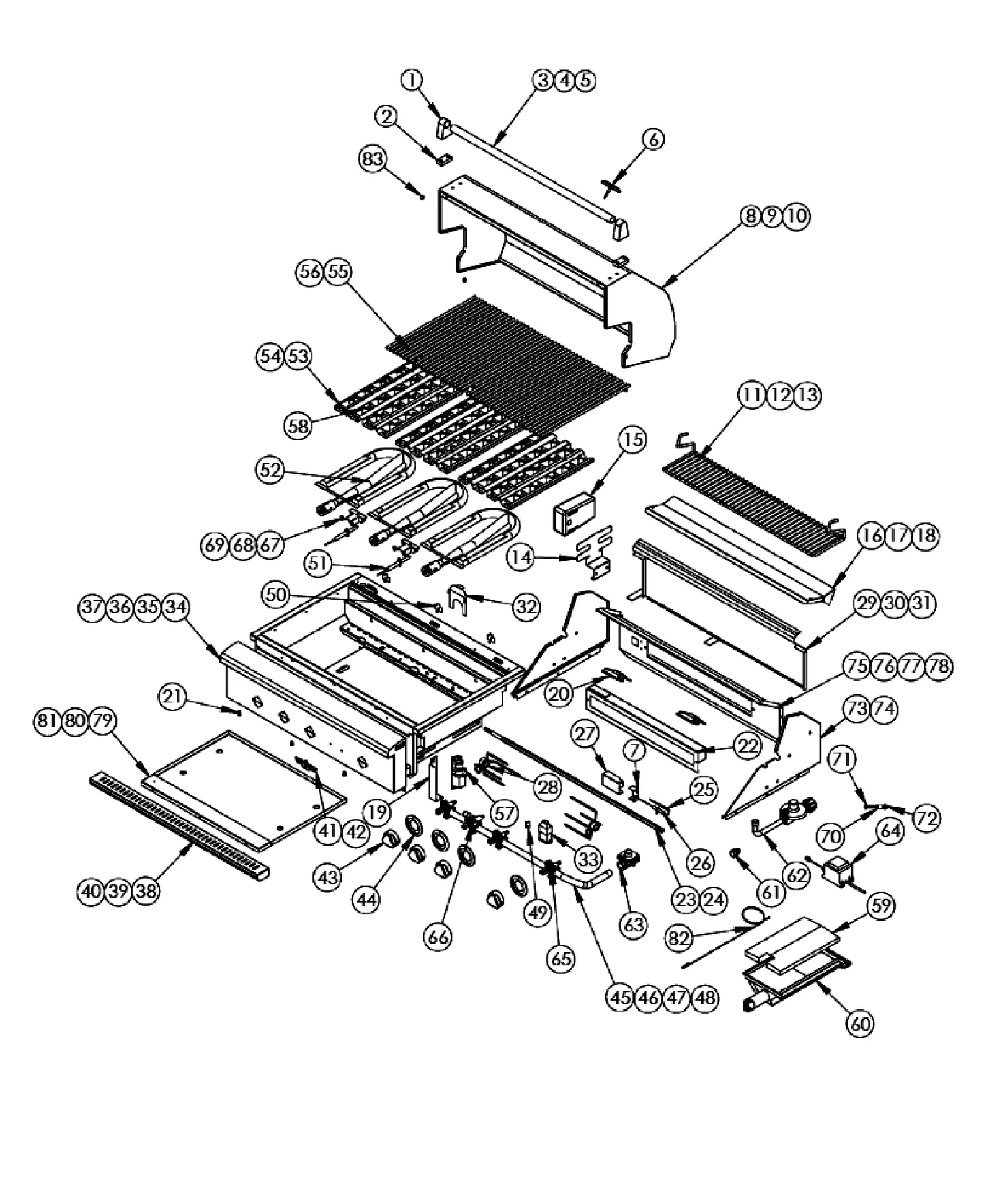 Delta Heat DHBQ26G-C exploded parts diagram