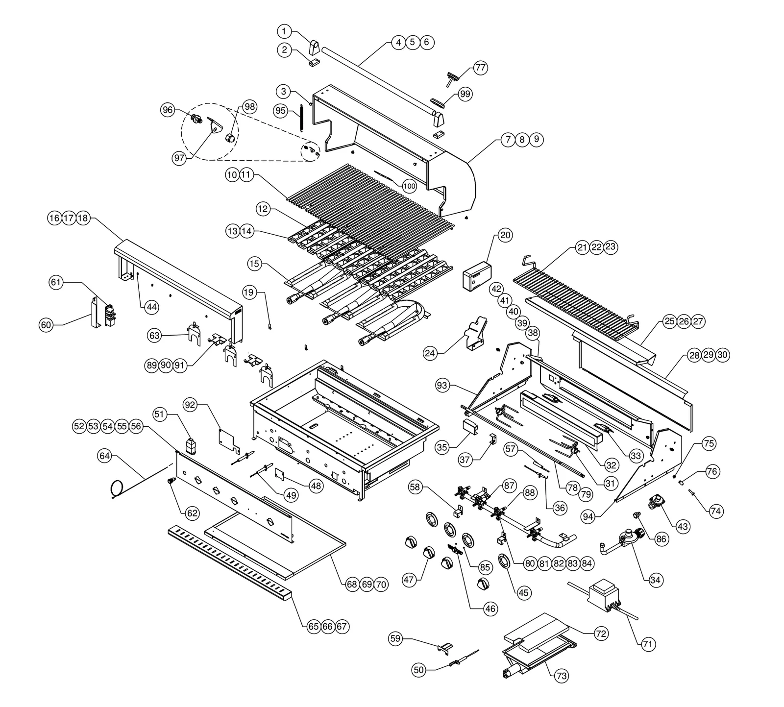 Delta Heat DHBQ26G-D exploded parts diagram