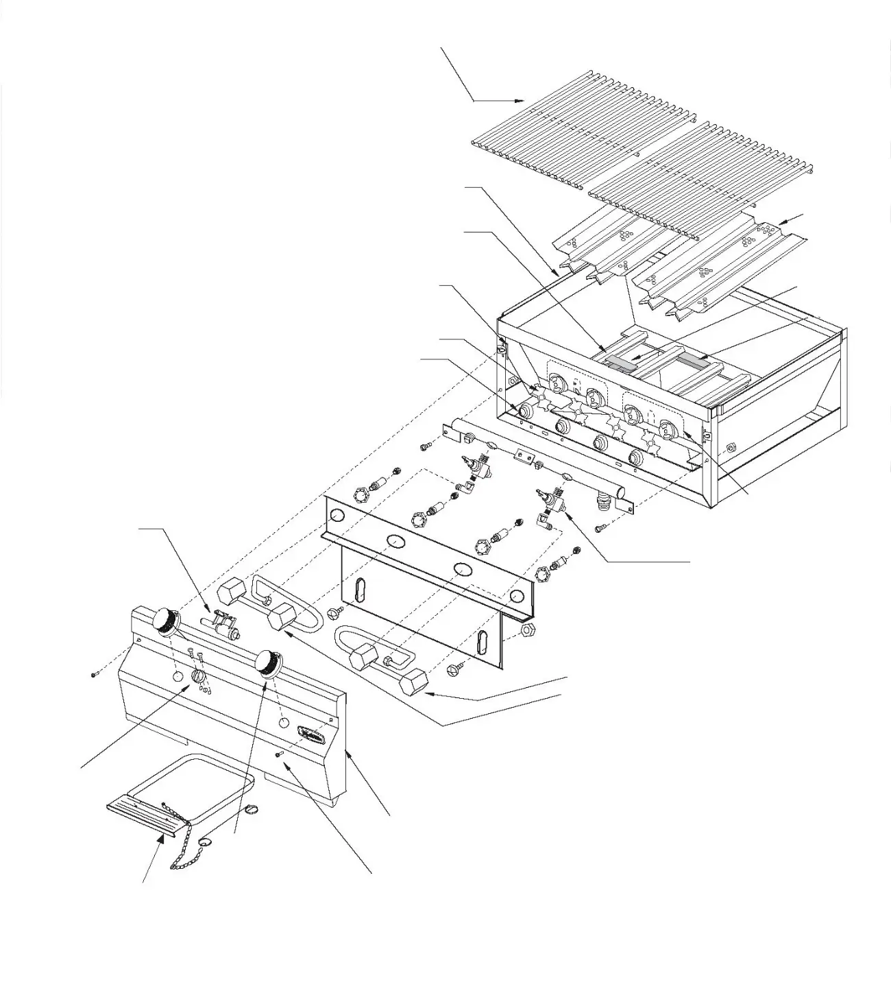 Fire Magic Custom I Gourmet exploded parts diagram showing 16 replacement parts