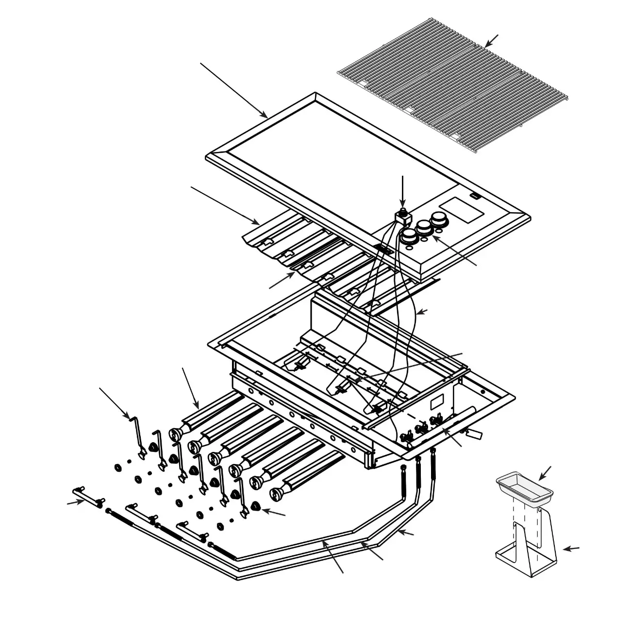 Fire Magic Regal I Countertop 34-S1S1 exploded parts diagram showing 18 replacement parts