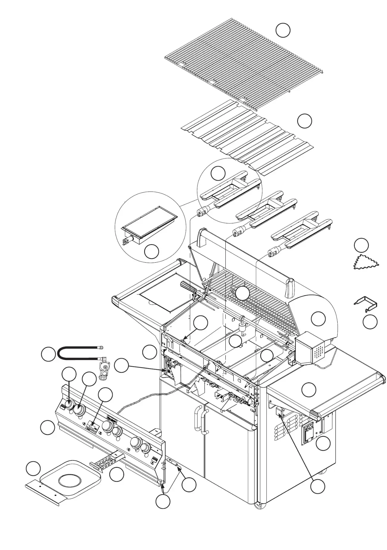 Fire Magic Regal Magnum exploded parts diagram showing 20 replacement parts
