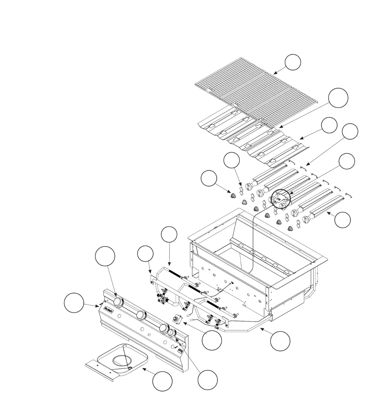 Fire Magic Regal II Gourmet Series 15 exploded parts diagram showing 15 replacement parts