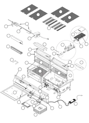 Fire Magic Aurora A830i parts diagram