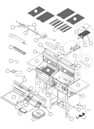 Fire Magic Aurora A830s parts diagram