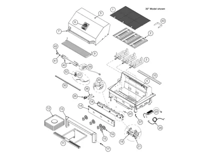 American Outdoor Grill 2026 L Series 24-inch Built-In parts diagram