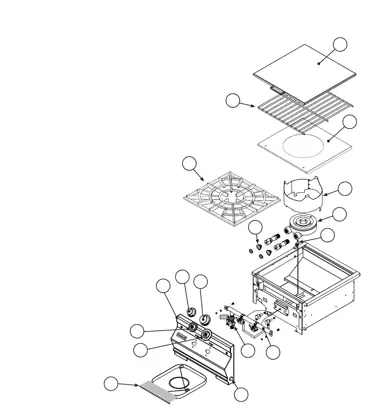 Fire Magic Aurora Power Burner parts diagram
