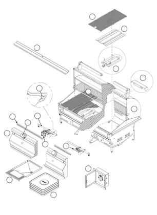 Fire Magic Choice Multi-User CM430i parts diagram