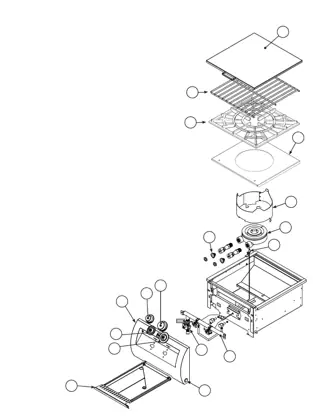 Fire Magic Echelon Power Burner parts diagram