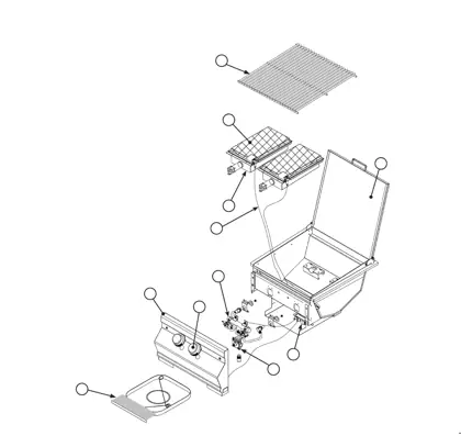 Fire Magic Gourmet Searing Station parts diagram
