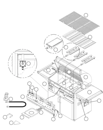 Fire Magic Monarch Magnum Portable parts diagram