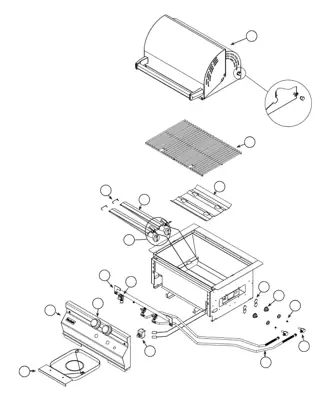 Fire Magic Deluxe Gourmet Series 11 parts diagram