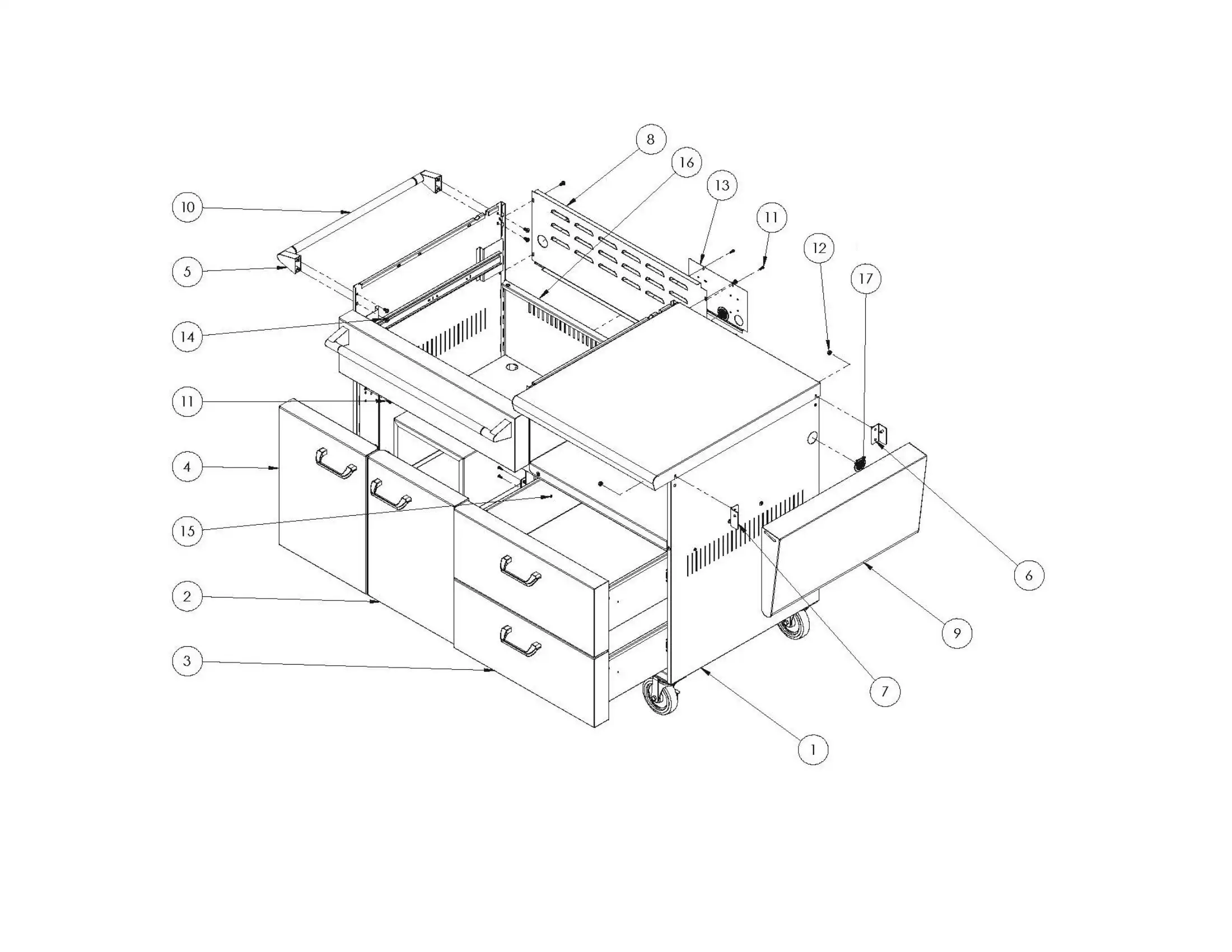 Lynx LPZAF-01 Cart Assembly parts diagram