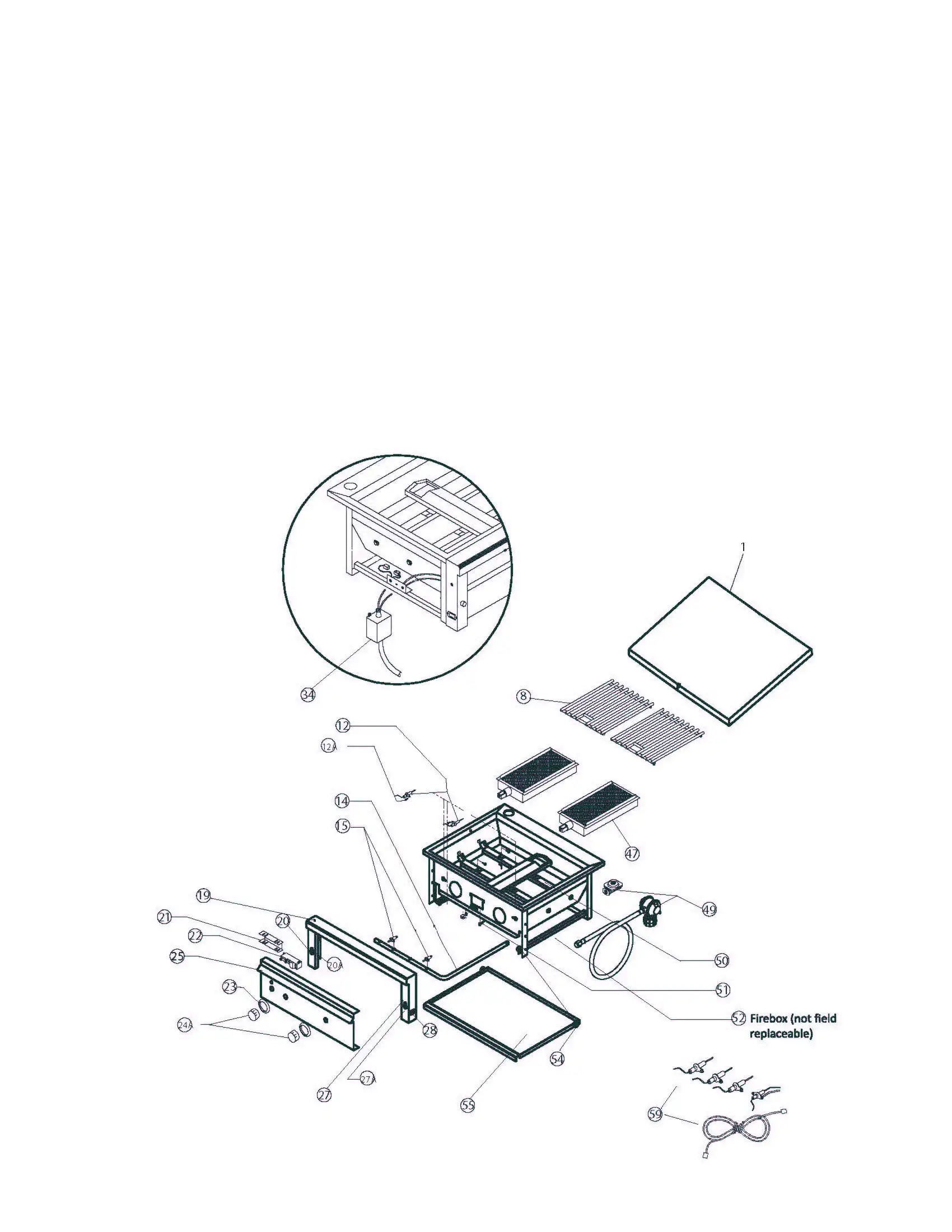 Lynx Professional L30PSP Series F & G (2005) Grill parts diagram