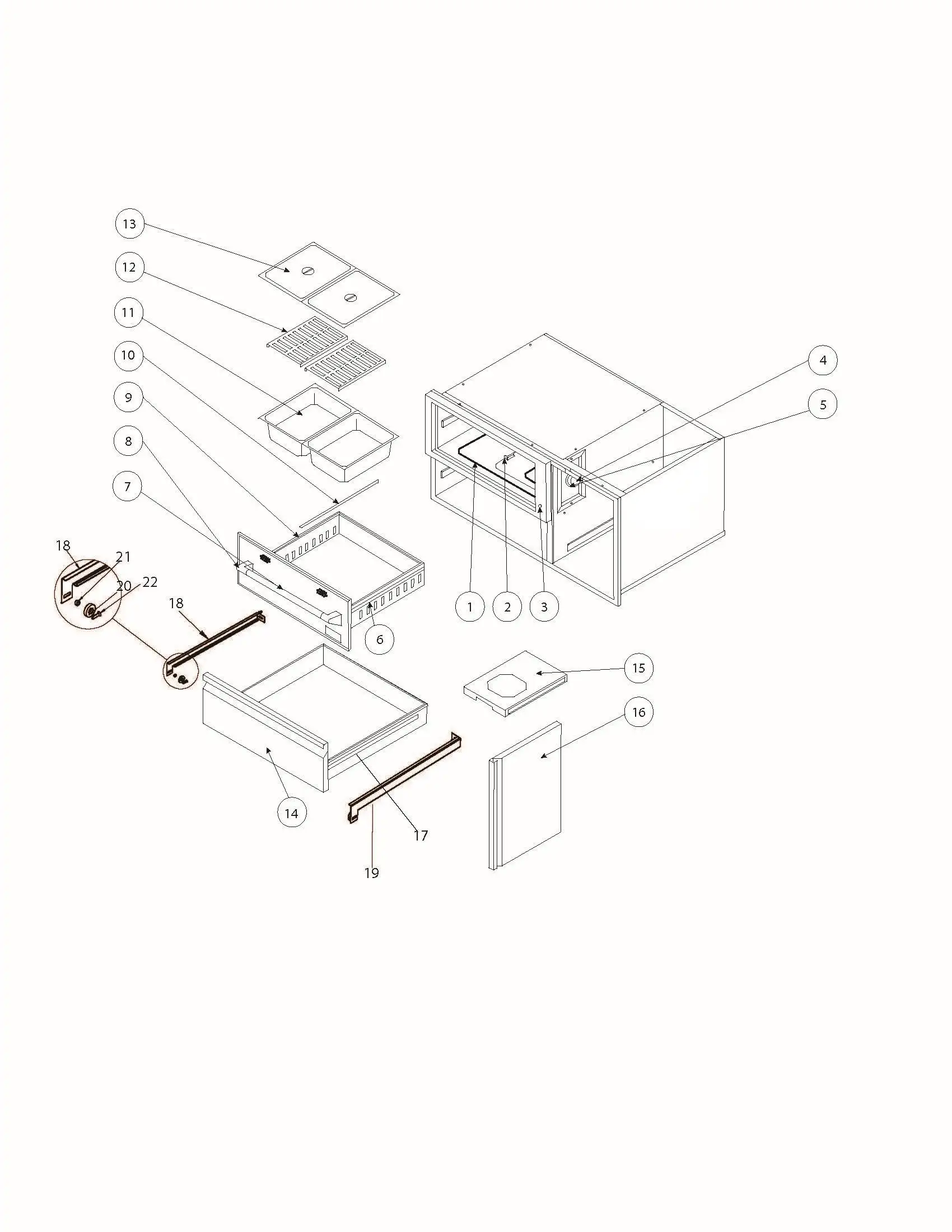 Lynx Professional L42CC-1-01 Unit parts diagram