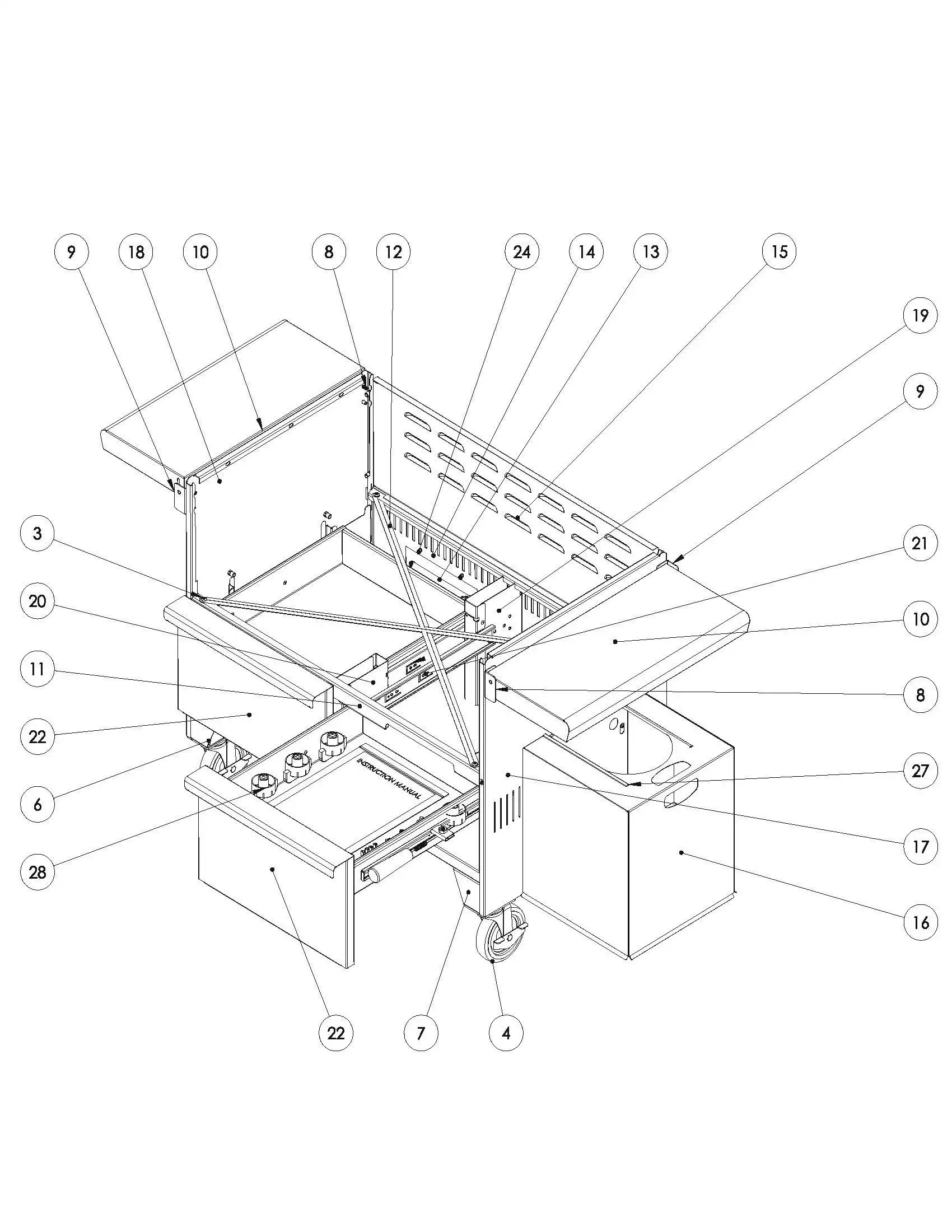 Sedona by Lynx L601CARTADA Cart Assembly parts diagram