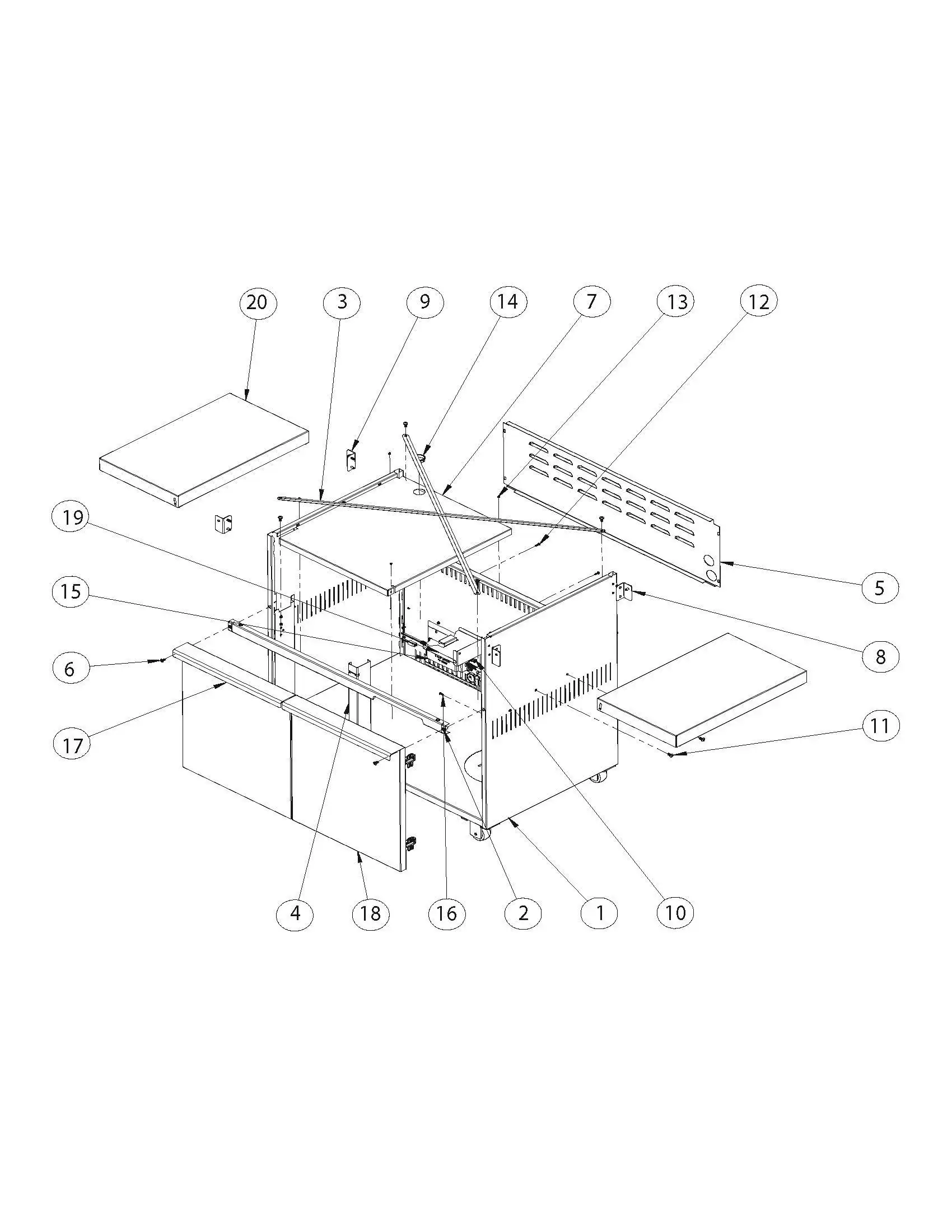 Sedona by Lynx L601PSF-01 Cart parts diagram