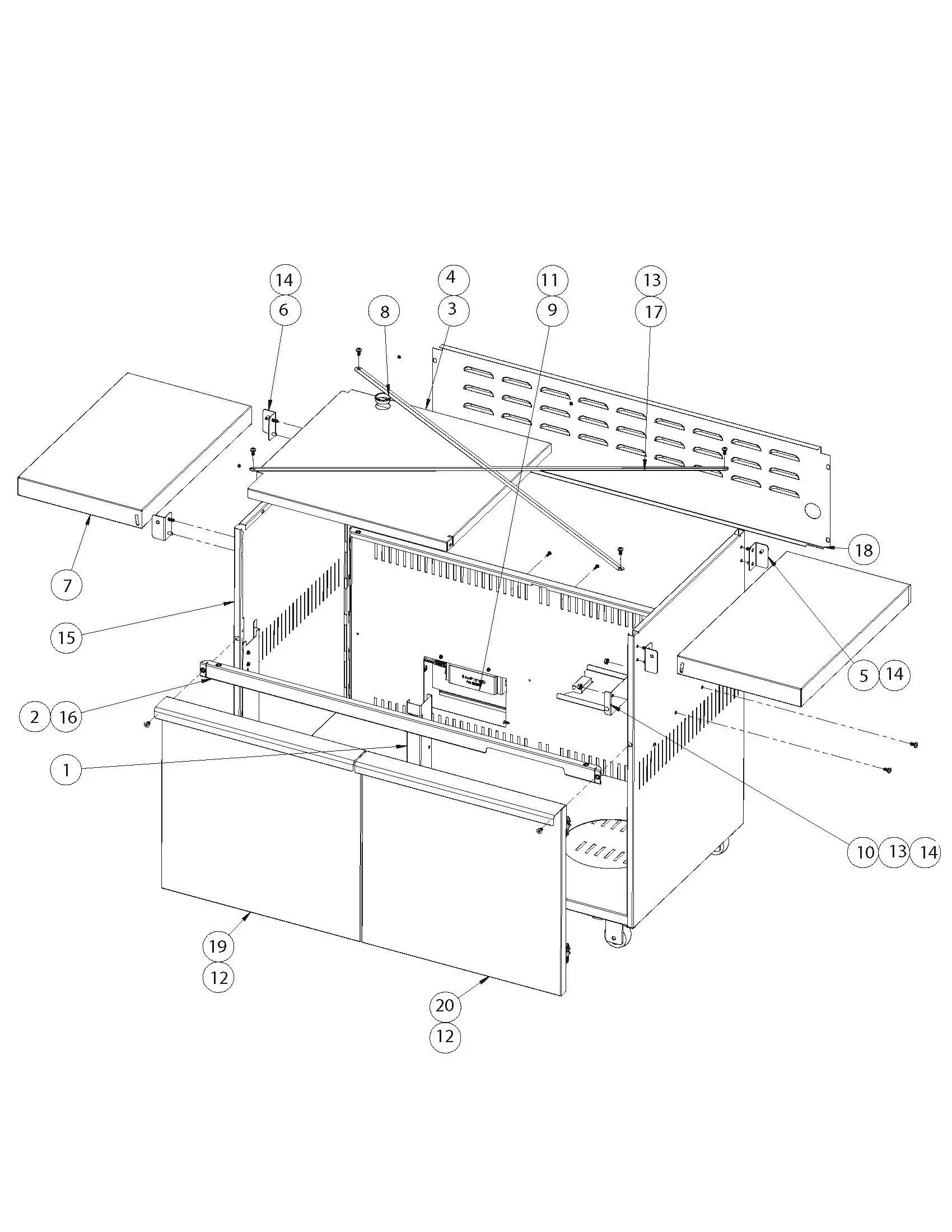 Sedona by Lynx S421CART Cart Assembly parts diagram