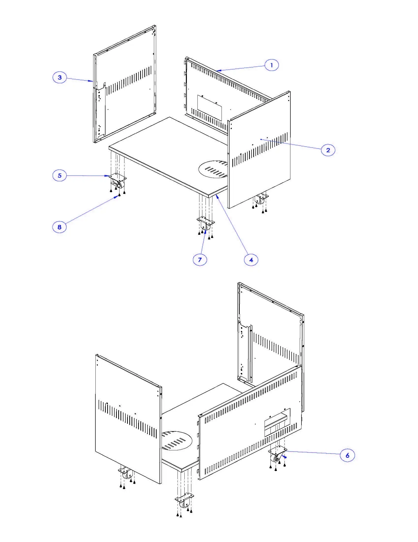Sedona by Lynx S361CART Cabinet Body parts diagram