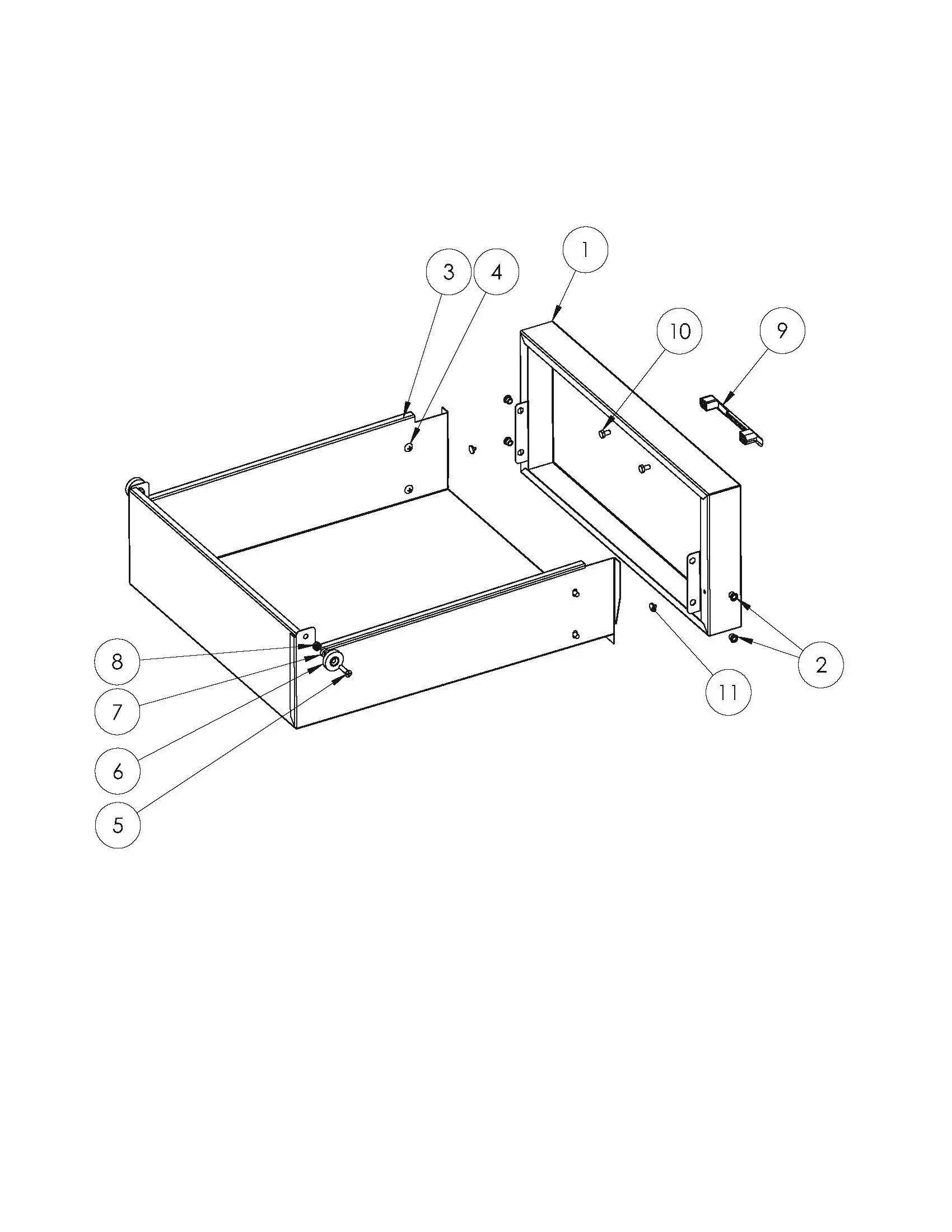 Lynx Professional LMKC54 24in DRAWER ASM parts diagram