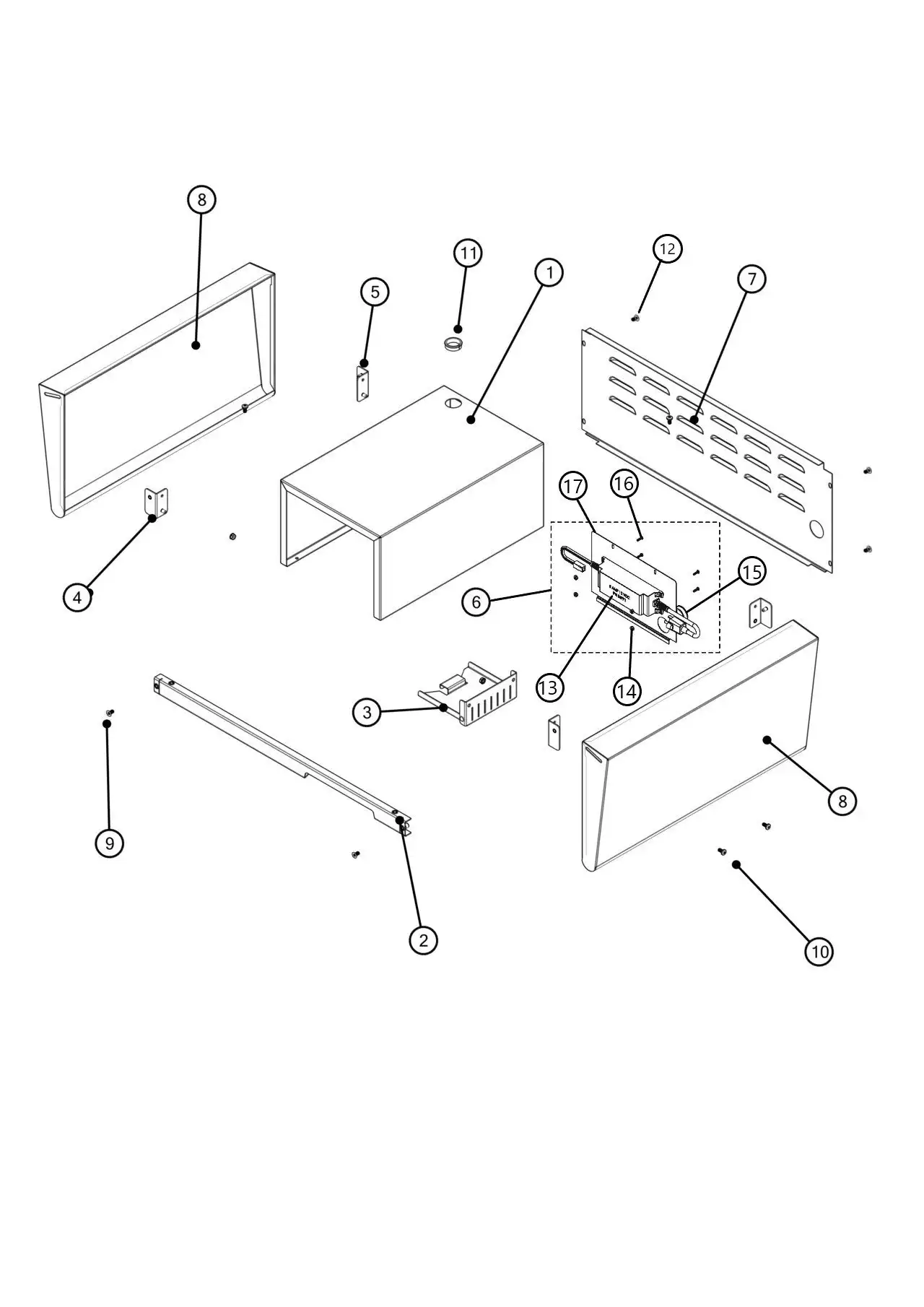 Lynx Professional L30TRF-NG03 Cart Interior parts diagram