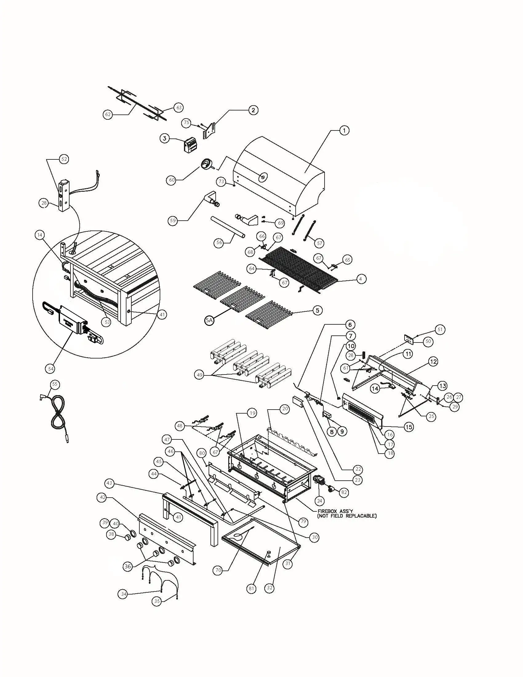 Lynx Professional L42ATR-CALP02, California Poppy Grill parts diagram