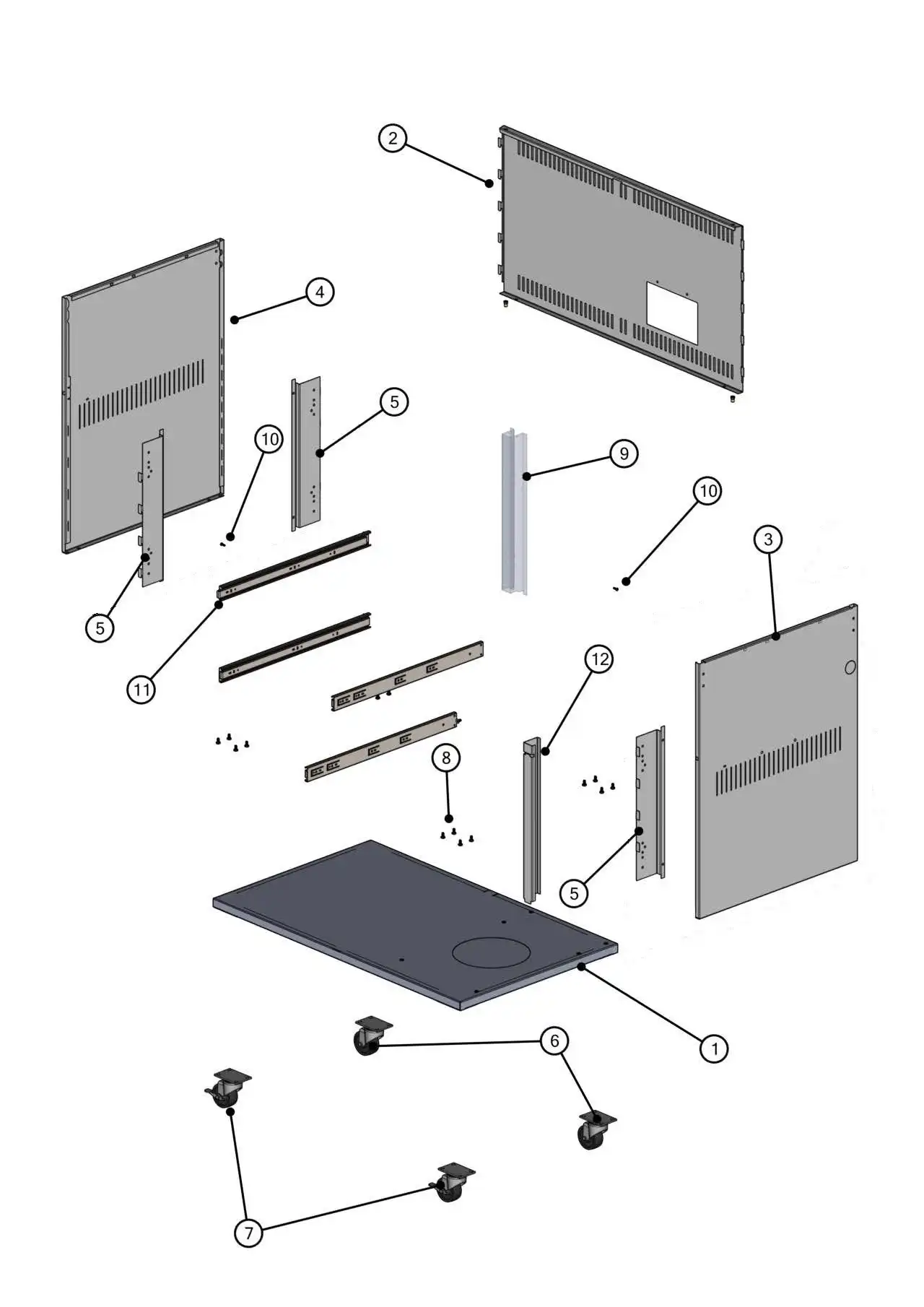 Lynx Professional L42TRF-NG03 Cabinet Body parts diagram