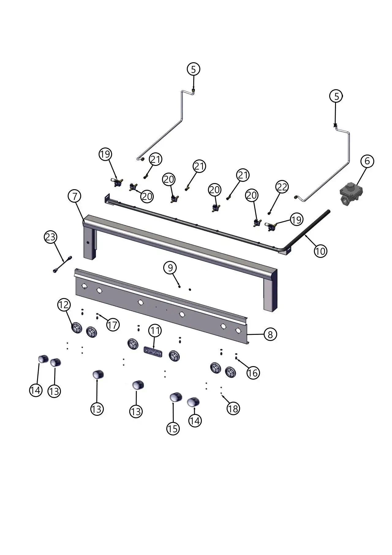 Lynx Professional L54TR-SING02, Sierra Control Area parts diagram