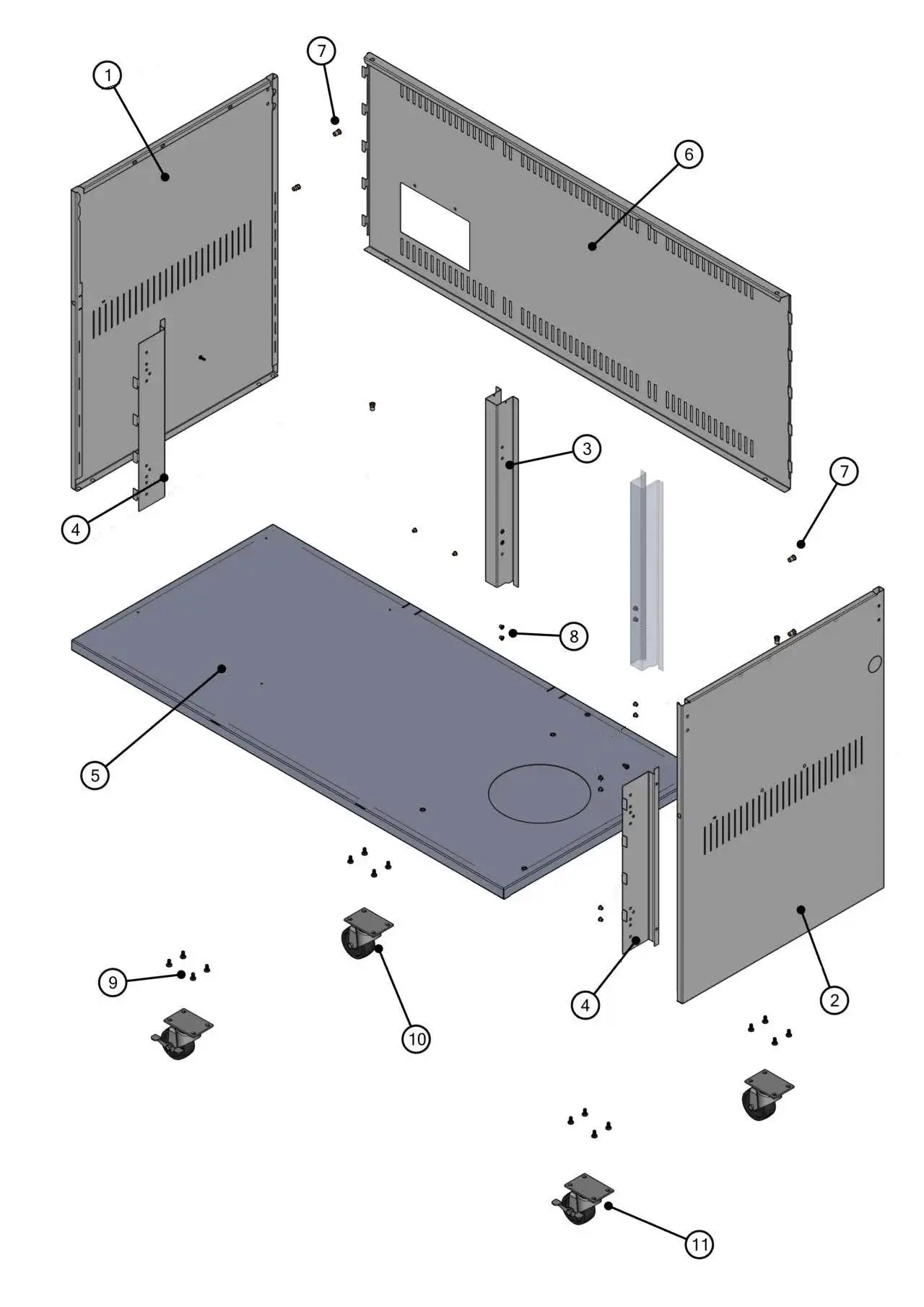 Lynx Professional L54TRF-LP03 Cabinet Body parts diagram