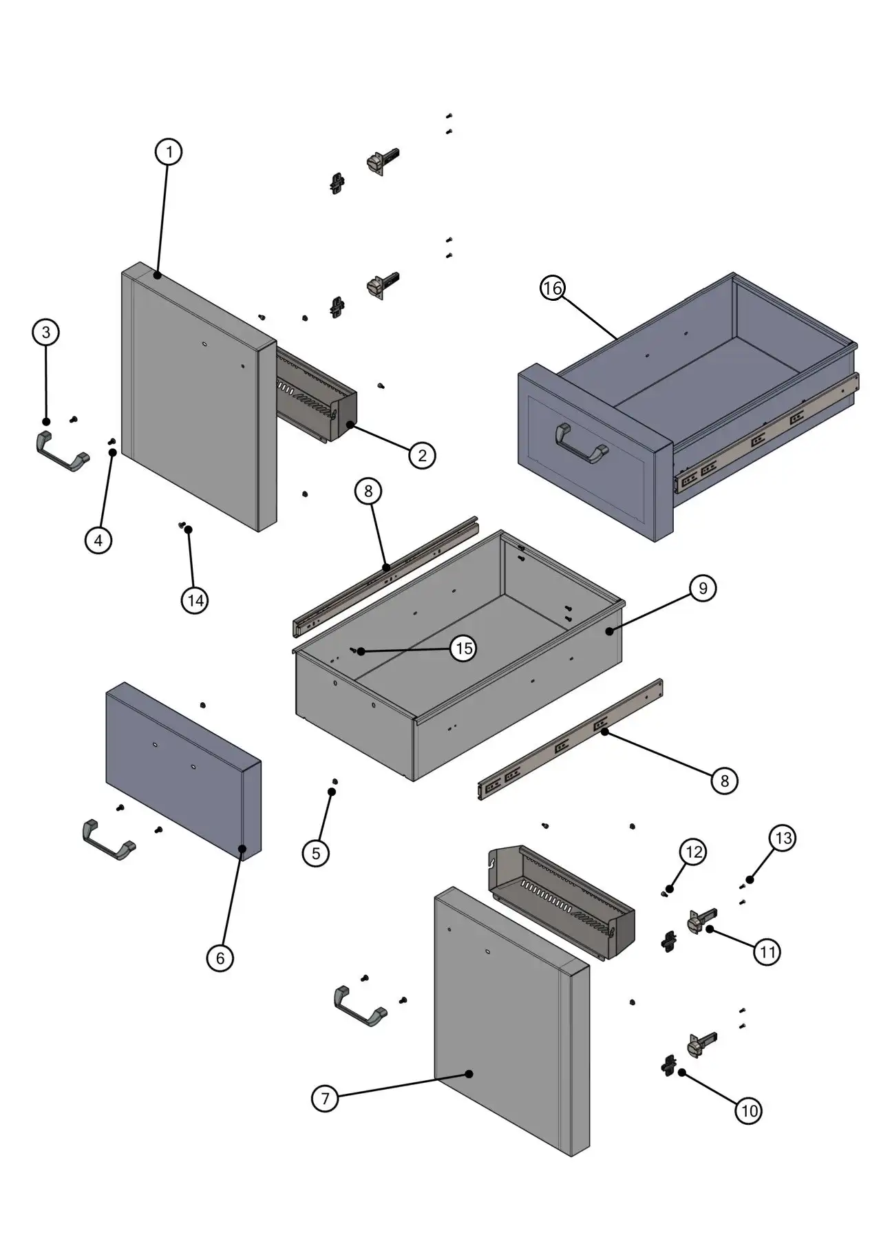 Lynx Professional L54TRF-NG03 Doors And Drawers parts diagram