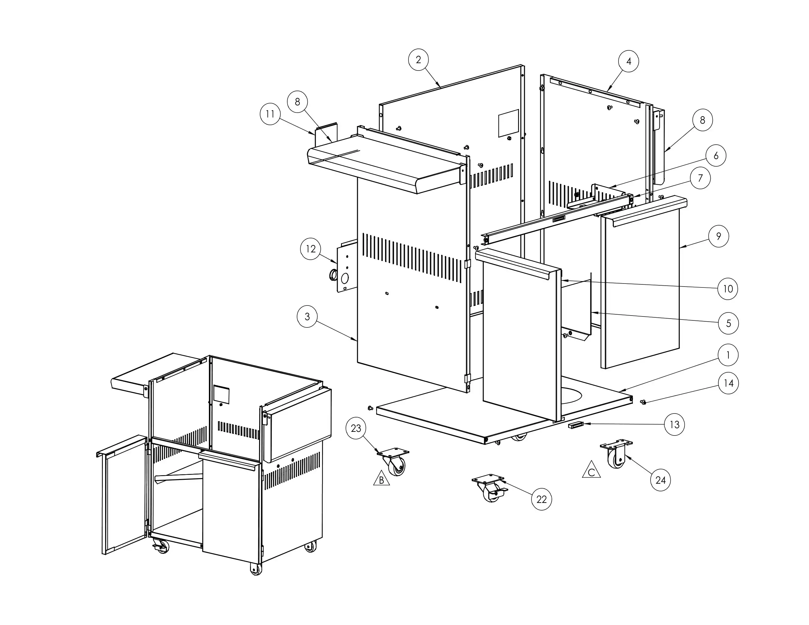 Sedona by Lynx L500 Cart Cart Parts parts diagram