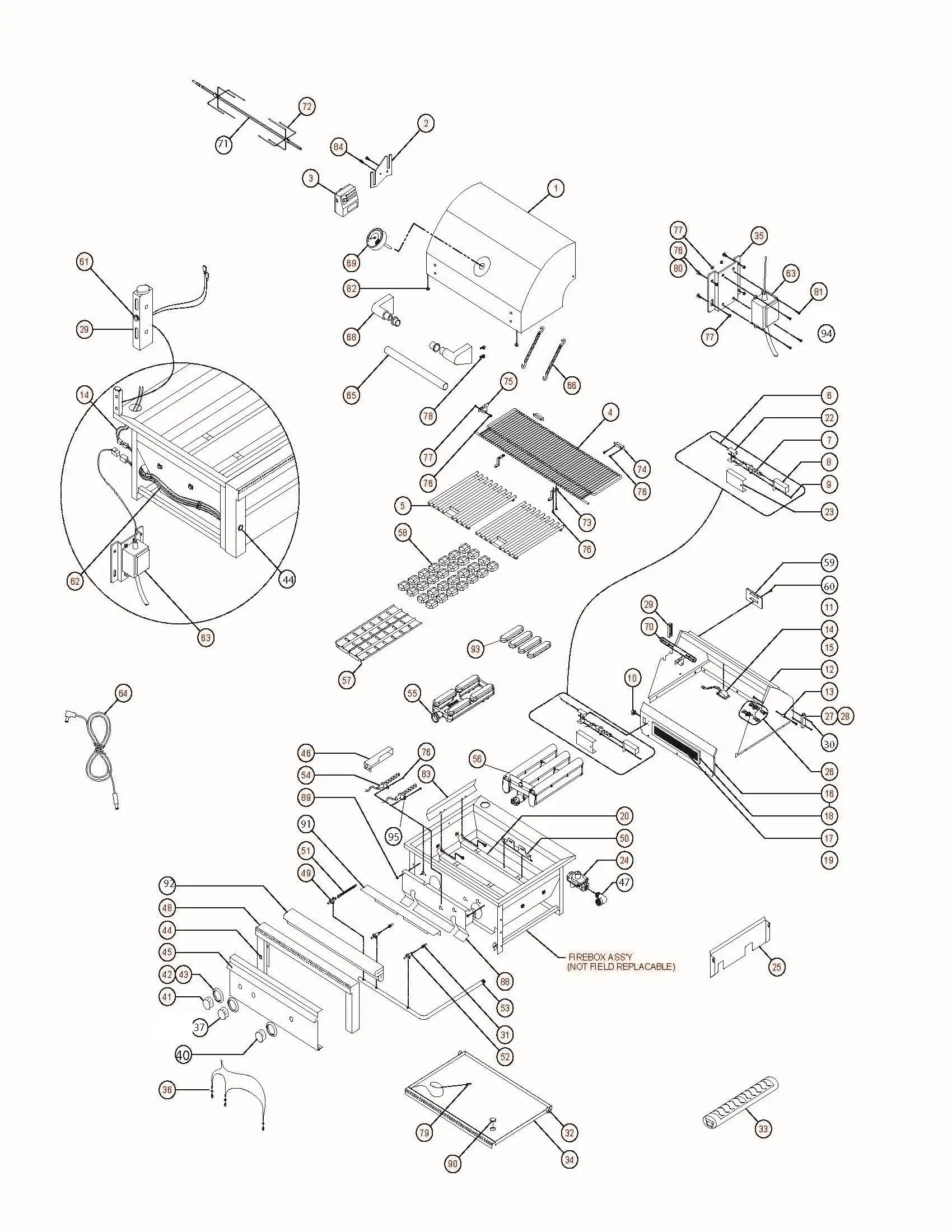 Lynx Professional L27TR Parts Breakdown parts diagram