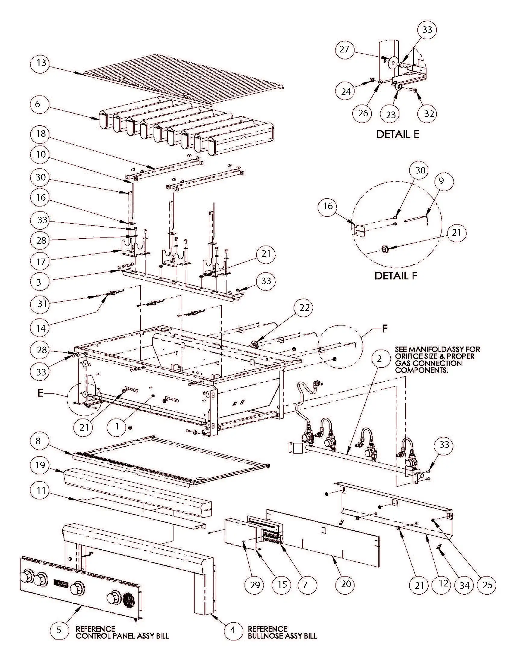 Lynx SmartGrill SMART36 Base Grill parts diagram
