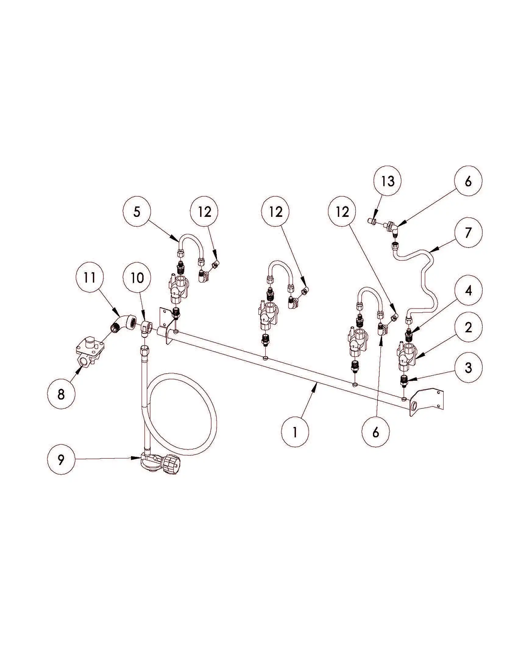 Lynx SmartGrill SMART30 Manifold Assembly parts diagram