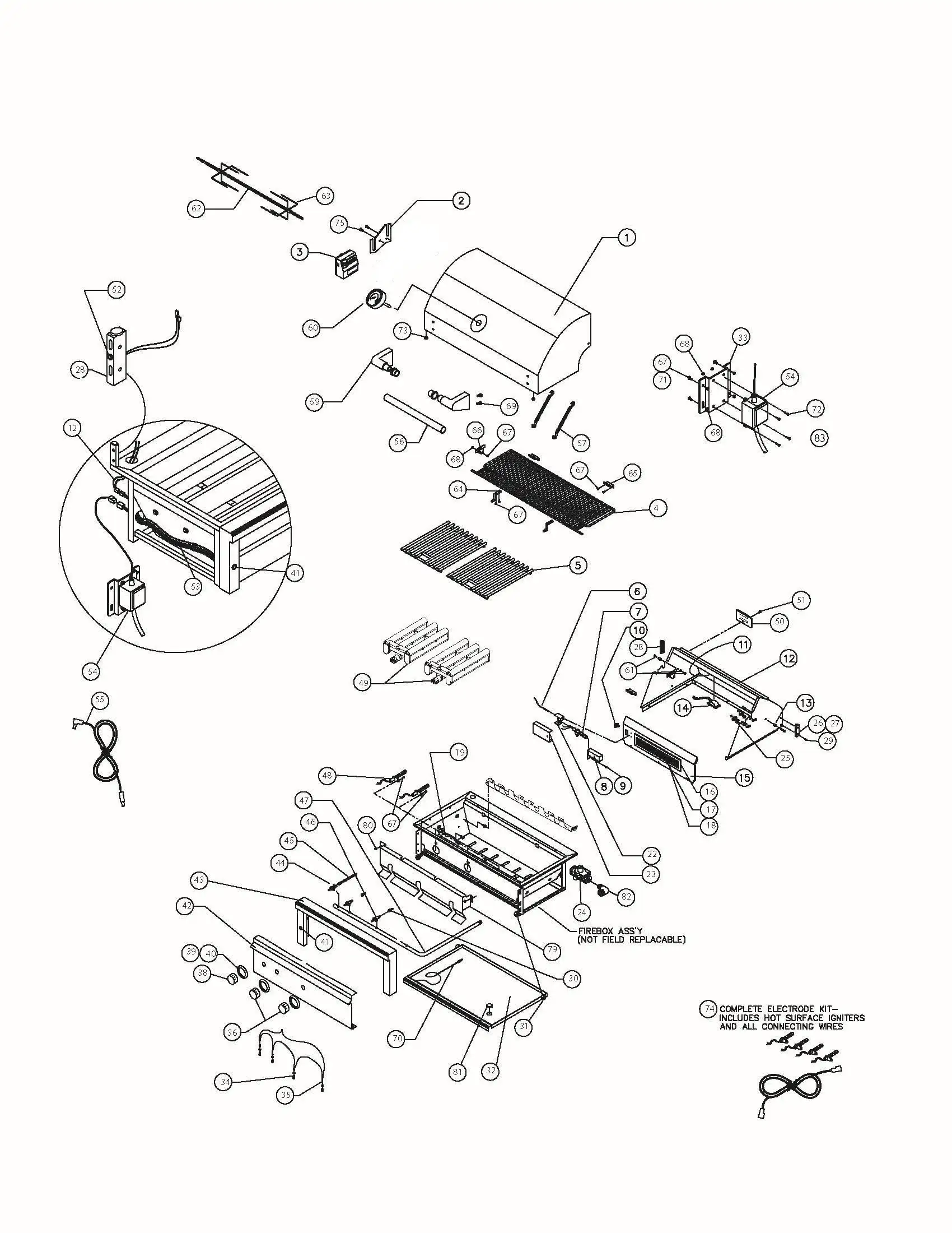Lynx Professional L30ATR Parts Breakdown parts diagram