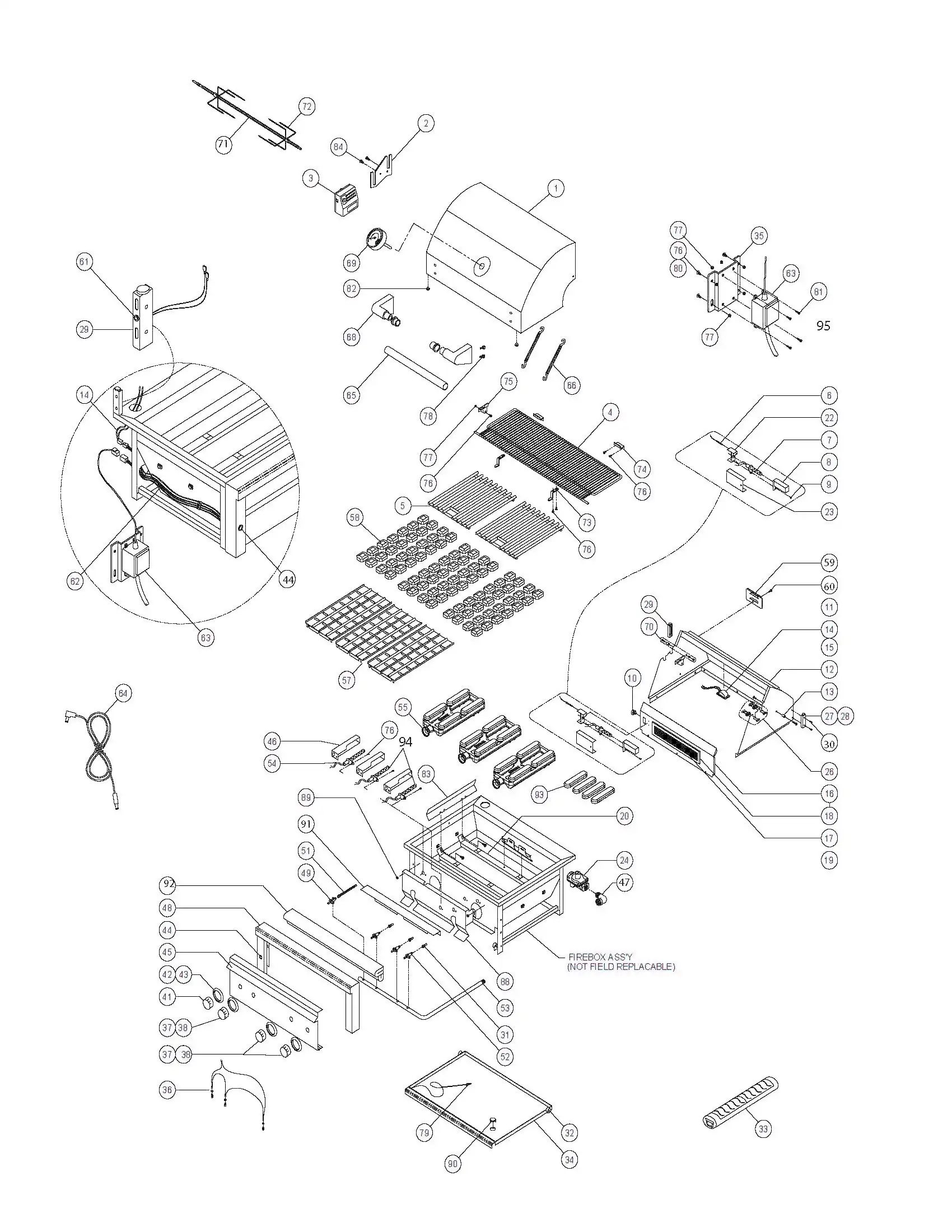 Lynx Professional L36R-3 Parts Breakdown parts diagram