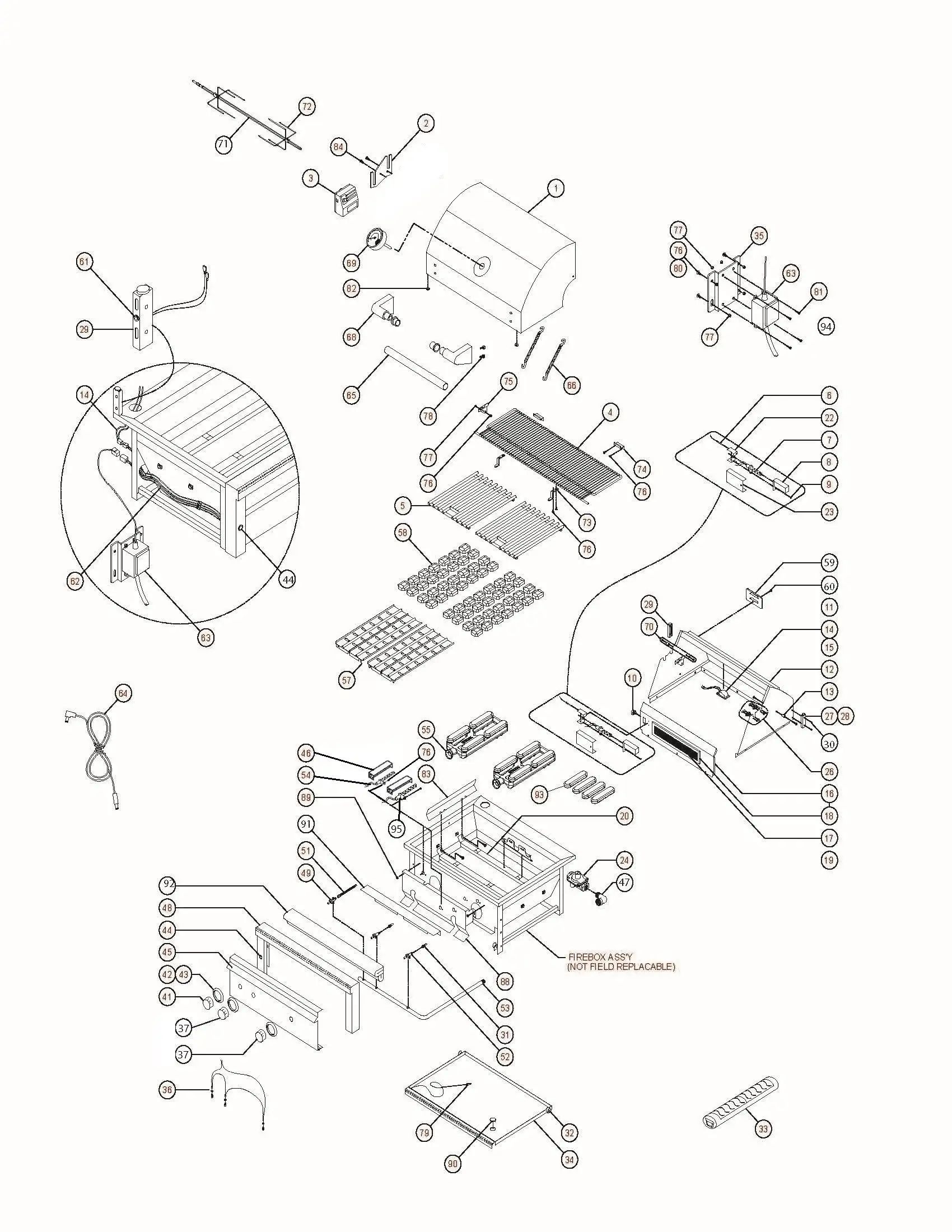 Lynx Professional L27R-3 Parts Breakdown parts diagram