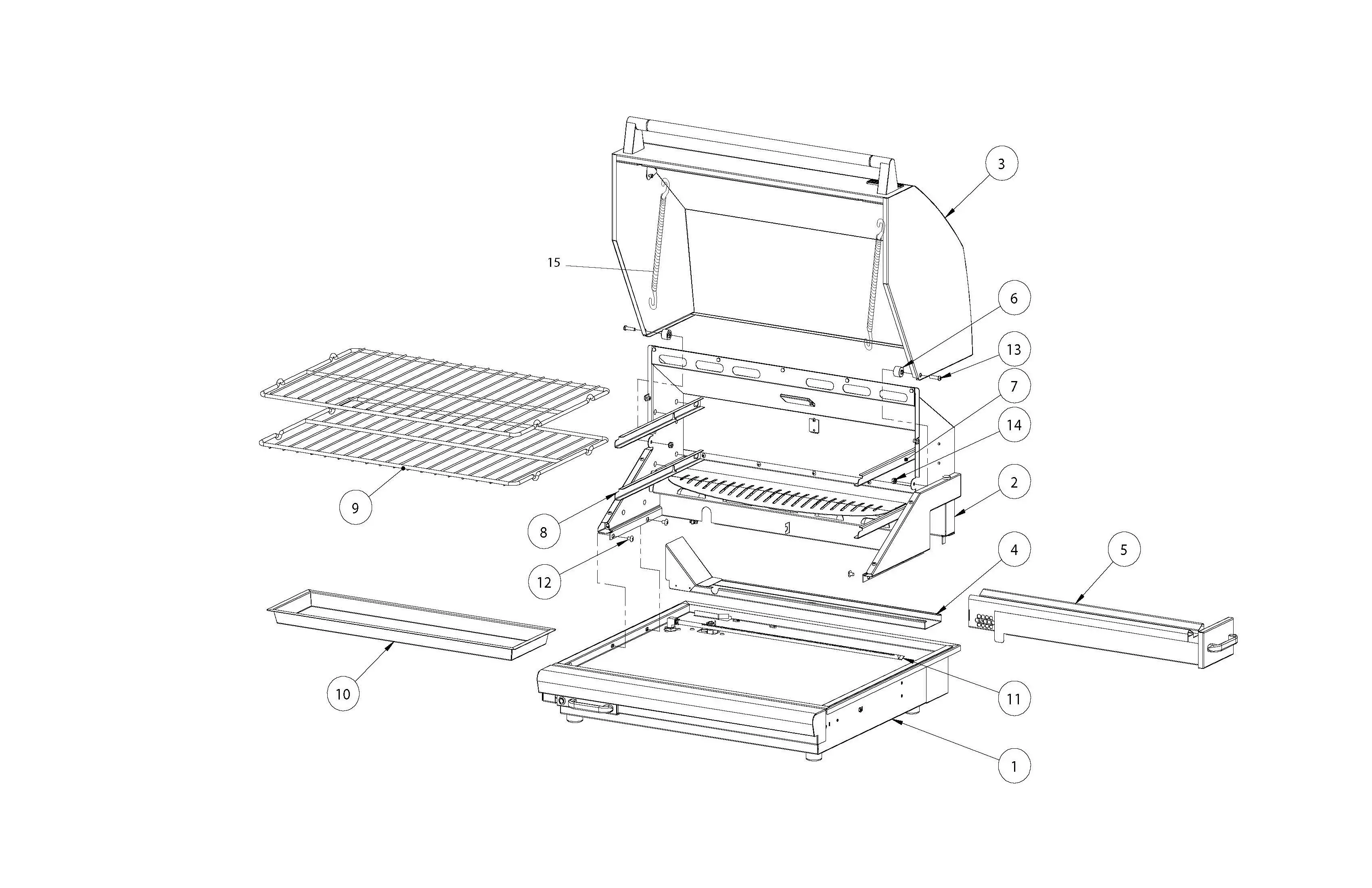 Lynx LSMK Smoker Assembly parts diagram