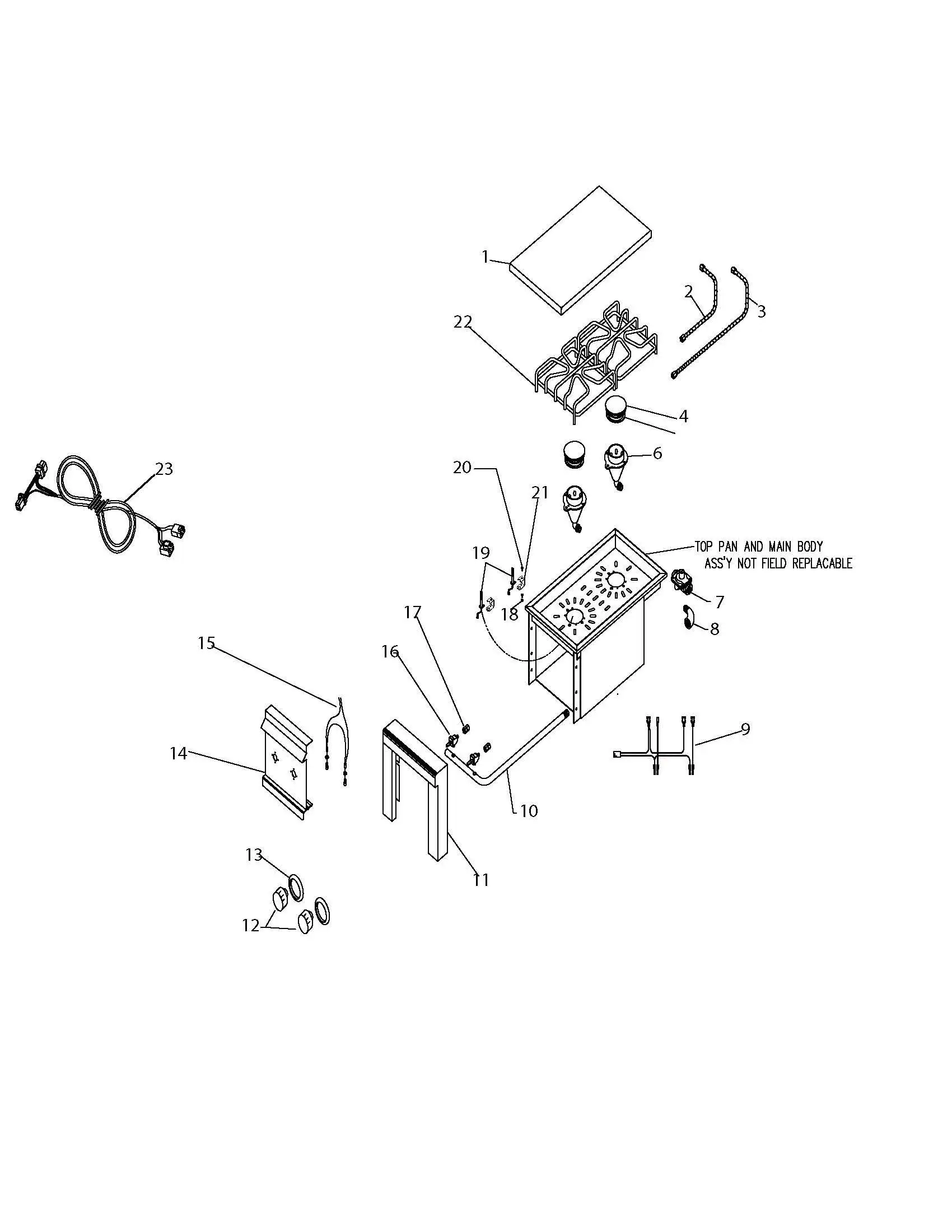 Lynx Side Burner LSB2-2 Parts Breakdown parts diagram