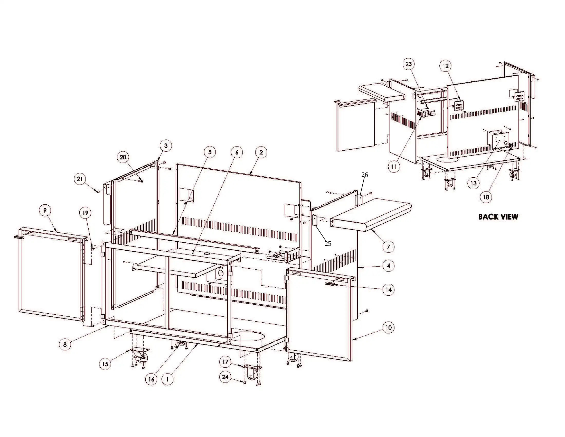 Sedona by Lynx L600PSF Cart parts diagram