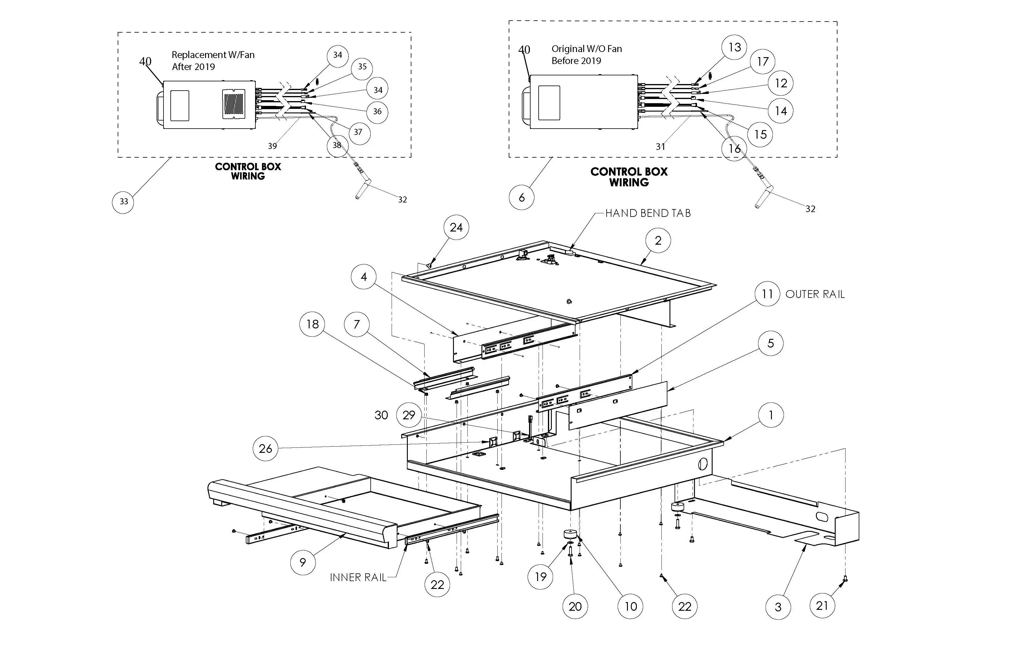 Lynx LSMKF Base Assembly parts diagram