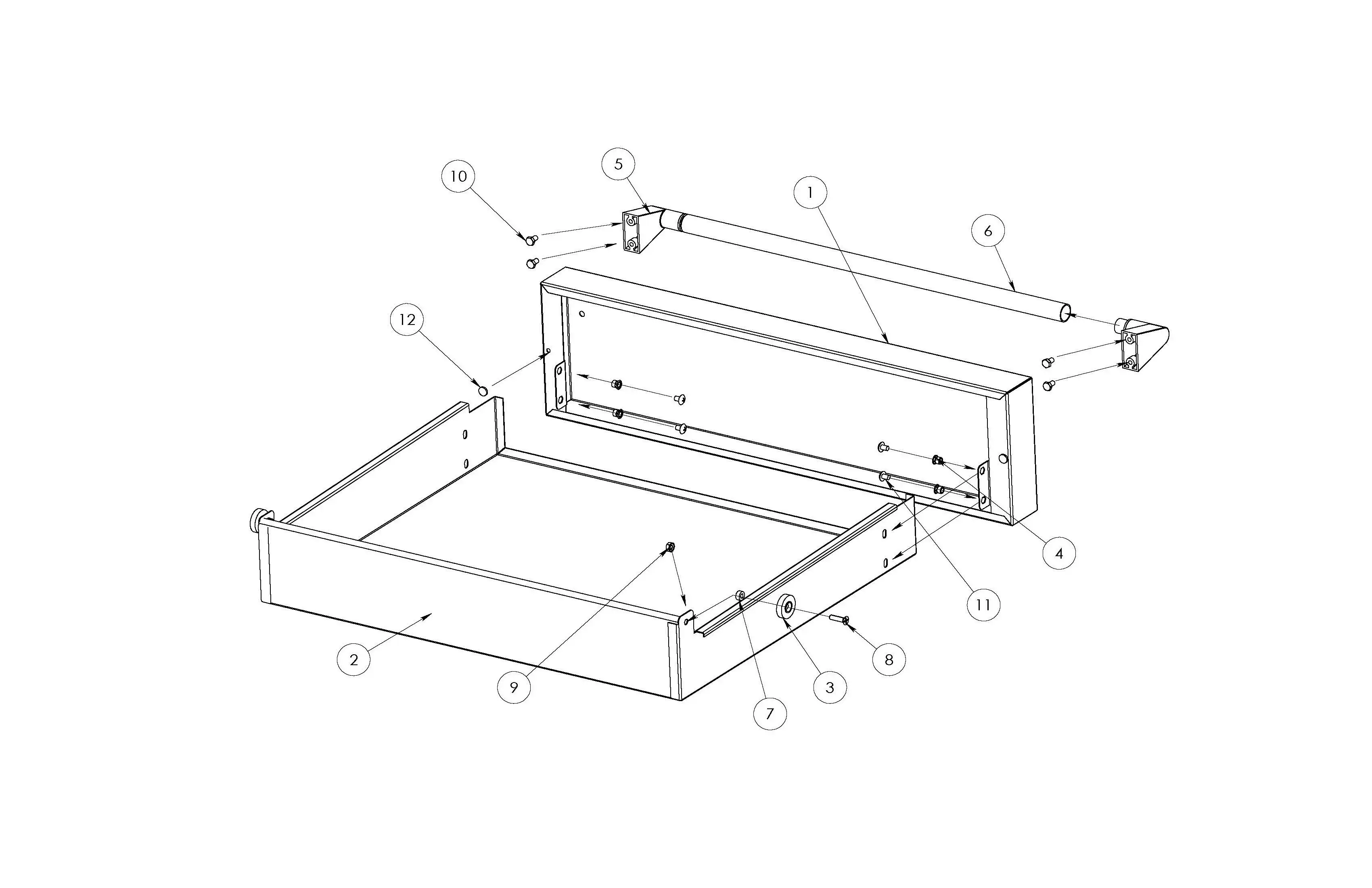 Lynx LSMKF Cart Drawer parts diagram