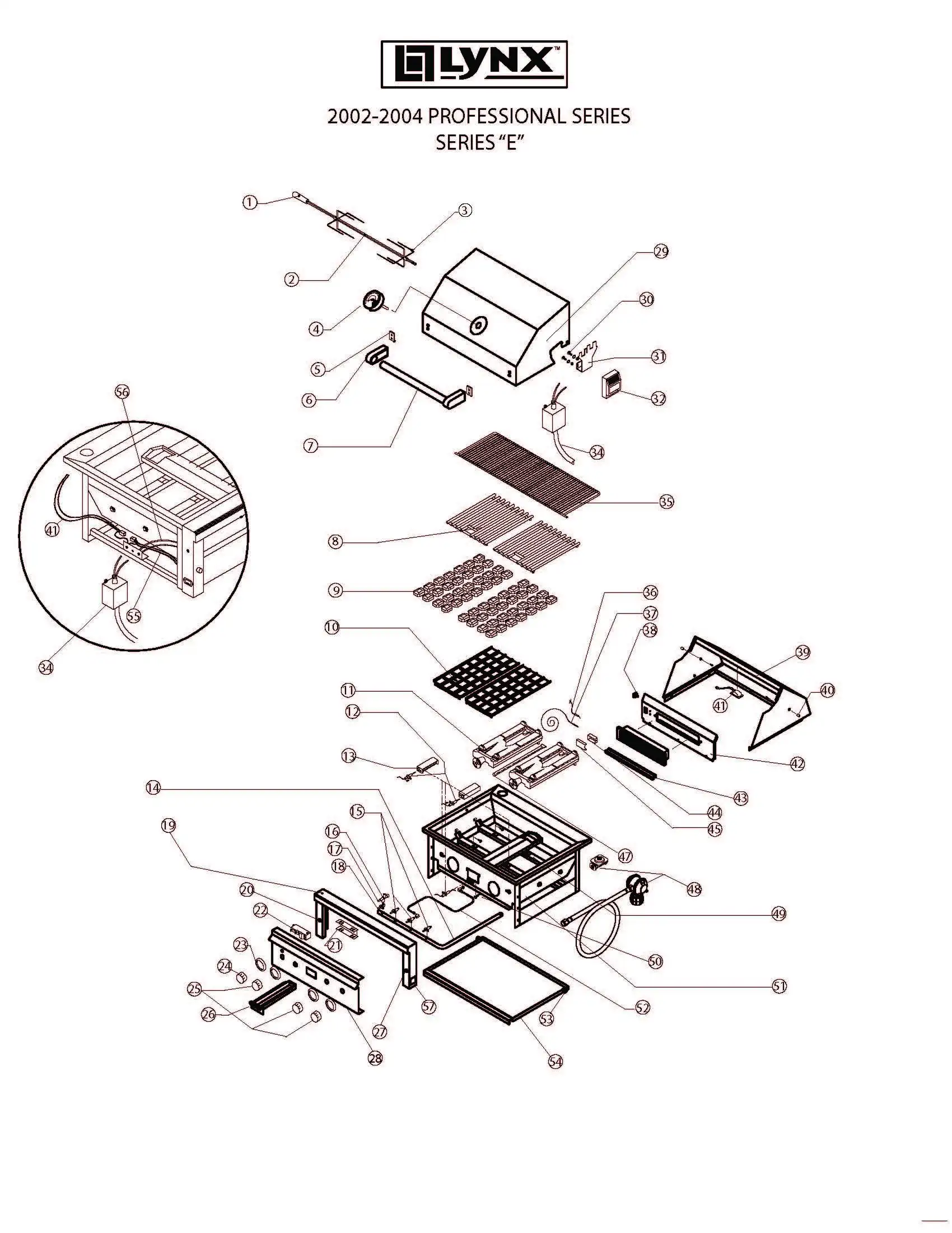 Lynx Professional L30R Series E (2002-2004) Professional E Series 2002-2004 parts diagram