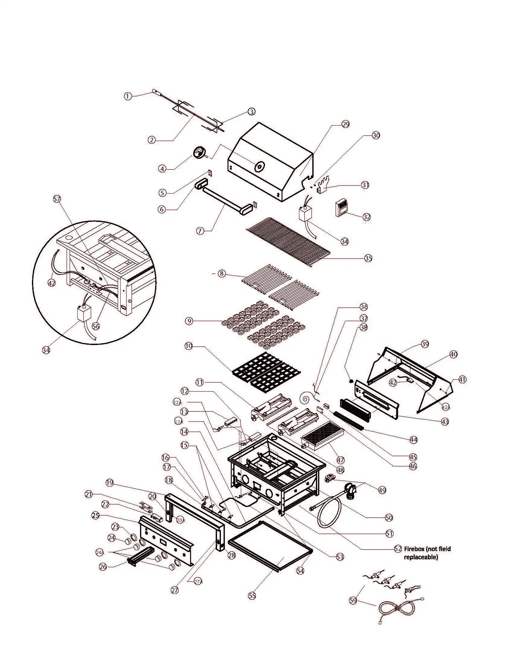 Lynx Professional L42R Series F & G (2005) Professional F Series 2005 parts diagram
