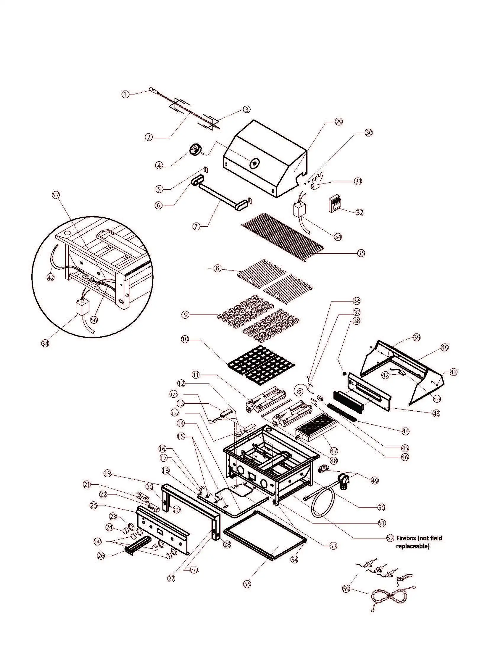Lynx Professional L54PSR Series F & G (2005) Professional F Series 2005 parts diagram