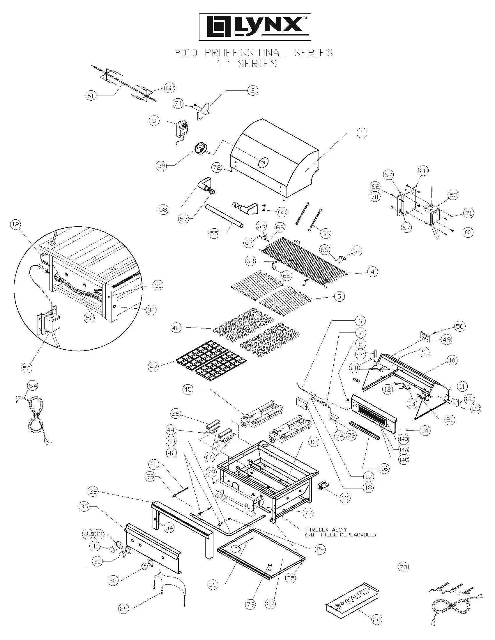Lynx Professional L27R-2 Series L (2010) Professional L Series 2010 parts diagram