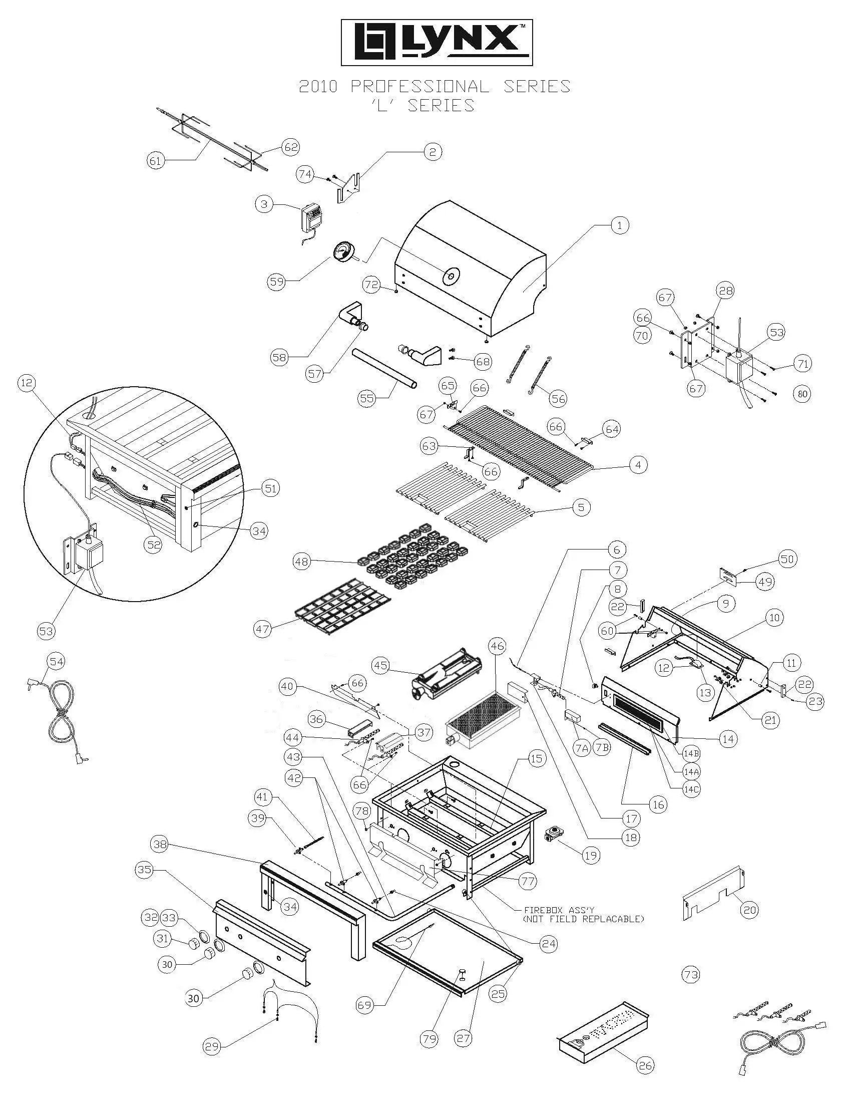 Lynx Professional L30PSR-1 Series L (2010) Professional L Series 2010 parts diagram